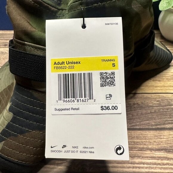 Nike Dri-FIT Apex Camo Print Bucket Hat NWT Size Small Adult Unisex (FB5622-222) - Picture 8 of 10